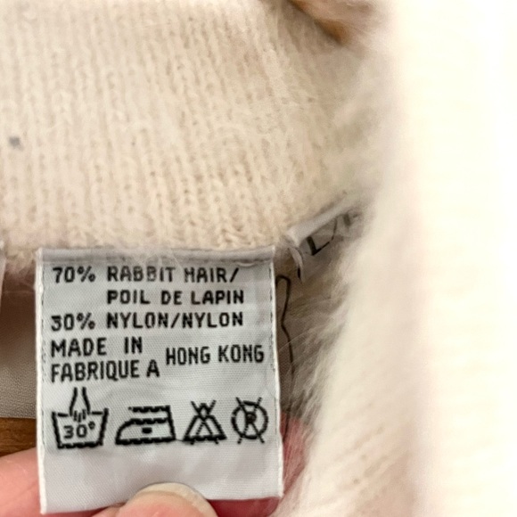 Vintage Mariella rabbit and nylon zip Jacket size L - Picture 6 of 10